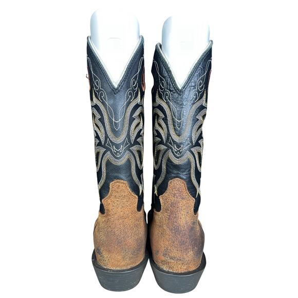 Justin Men’s Stampede Tan Distressed Leather Western Cowboy Boot Size US 10 D main image 8
